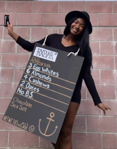 woman dancing in RXBAR costume